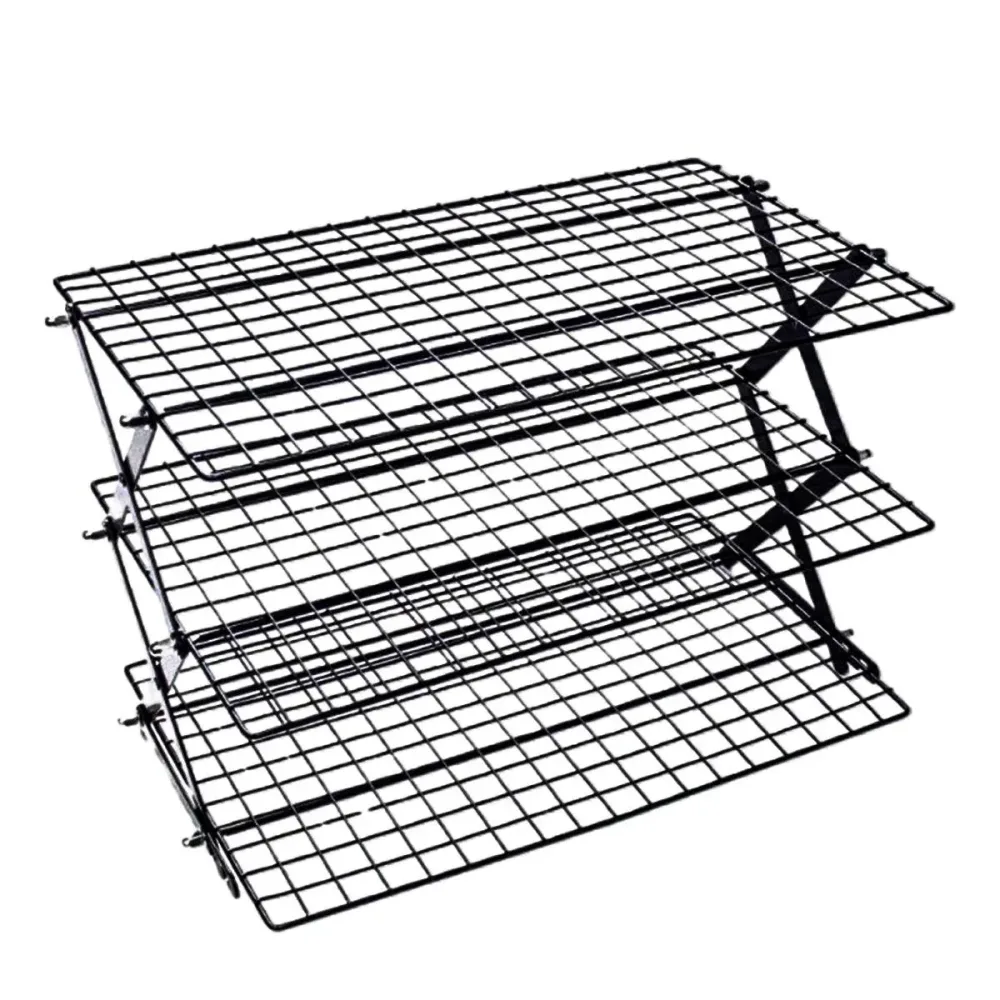 3/4 Tier Camping Dining Rack Iron Shelf Portable Picnic Rack Foldable Storage