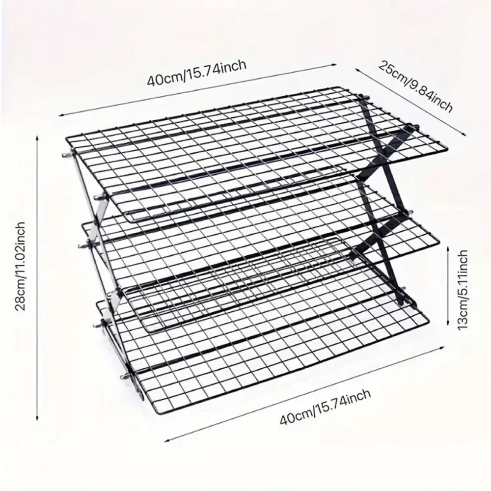3/4 Tier Camping Dining Rack Iron Shelf Portable Picnic Rack Foldable Storage