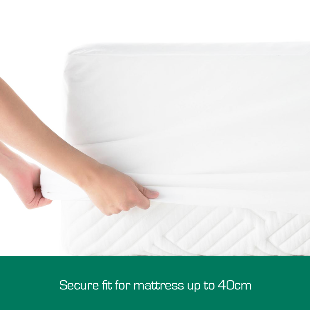 Woolcomfort Cotton Terry Fully Fitted Waterproof Mattress Protector King Single