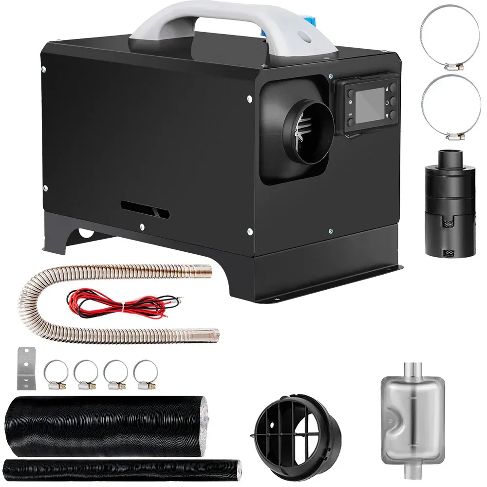 Diesel Air Heater 12V 8KW Tank Portable Heater Thermostat w/ Remote Control &