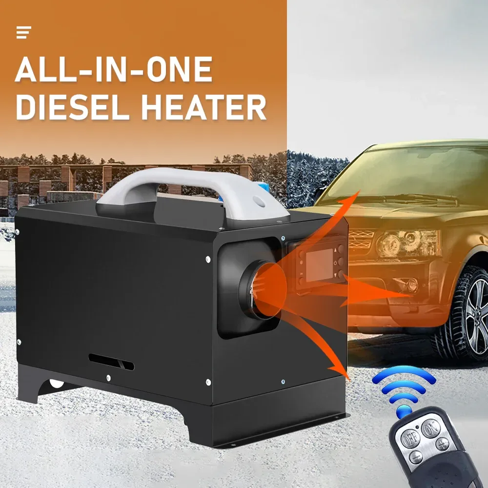 Diesel Air Heater 12V 8KW Tank Portable Heater Thermostat w/ Remote Control &