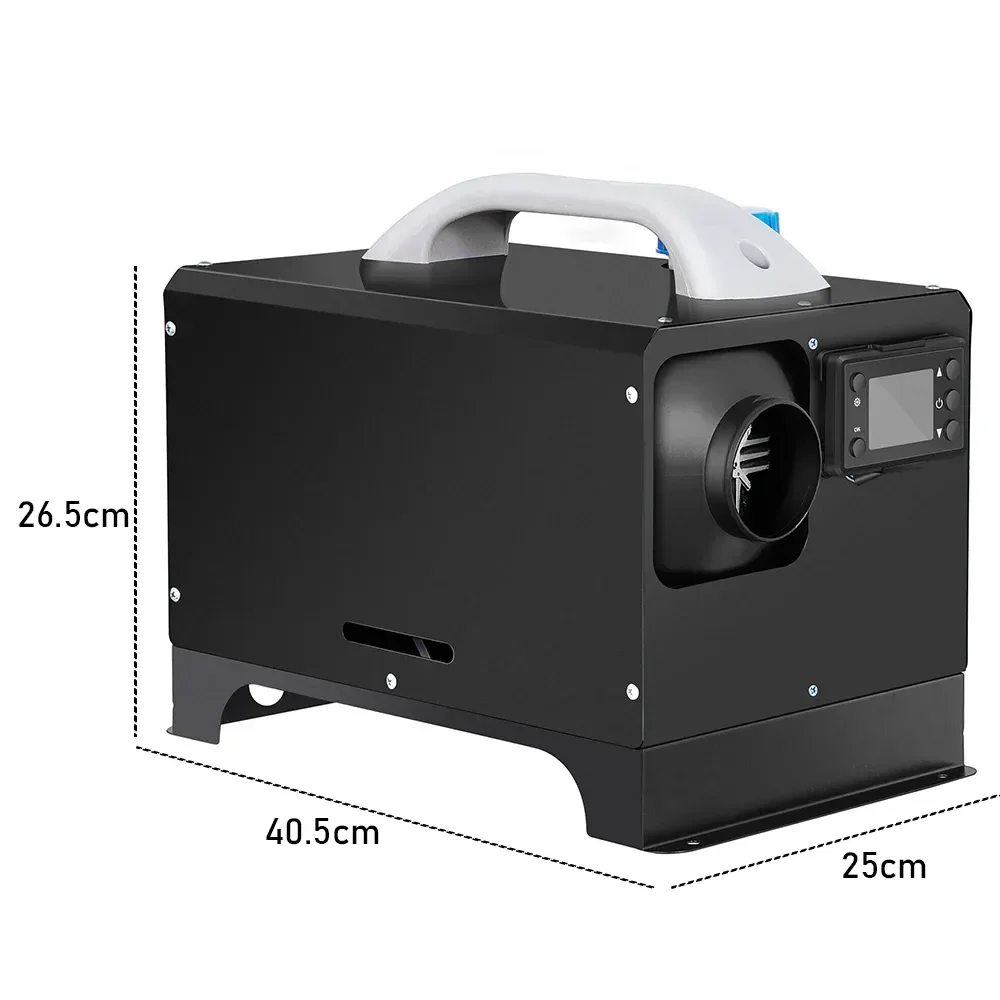Diesel Air Heater 12V 8KW Tank Portable Heater Thermostat w/ Remote Control &