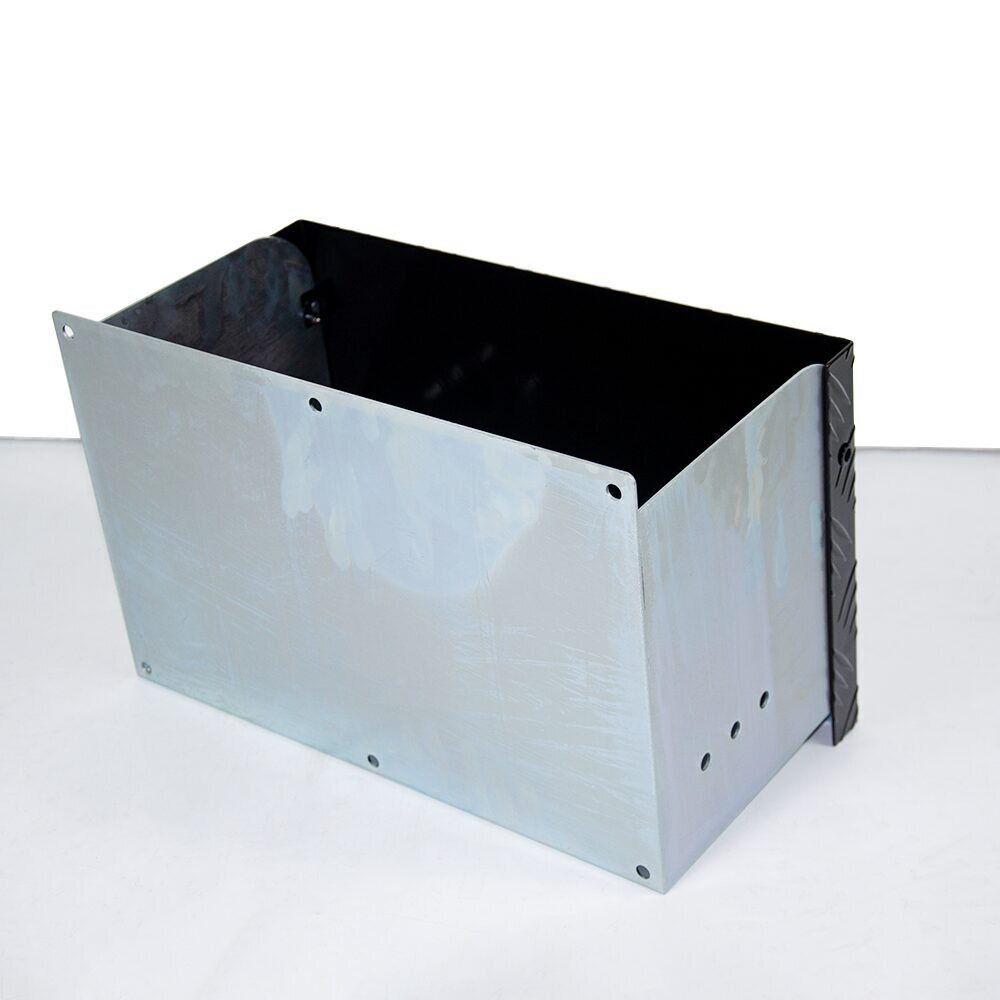 Battery Box Set Sturdy Galvanized Trailer Caravan Boat Spare Part w/ Lid & Hole