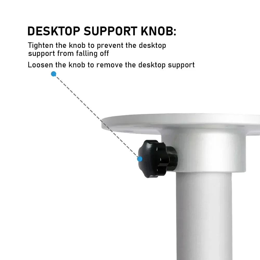 Table Pedestal Telescopic Furniture Leg 46-70cm Height Adjustable Easy