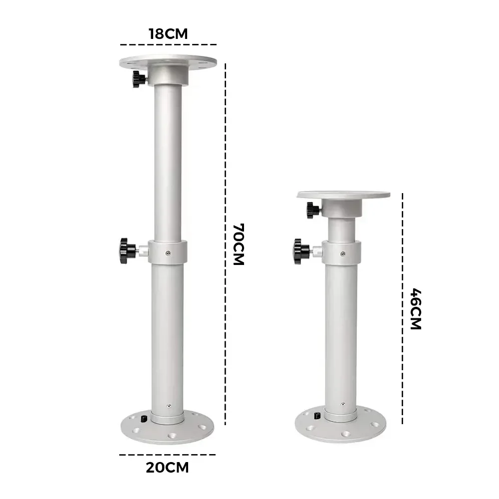 Table Pedestal Telescopic Furniture Leg 46-70cm Height Adjustable Easy