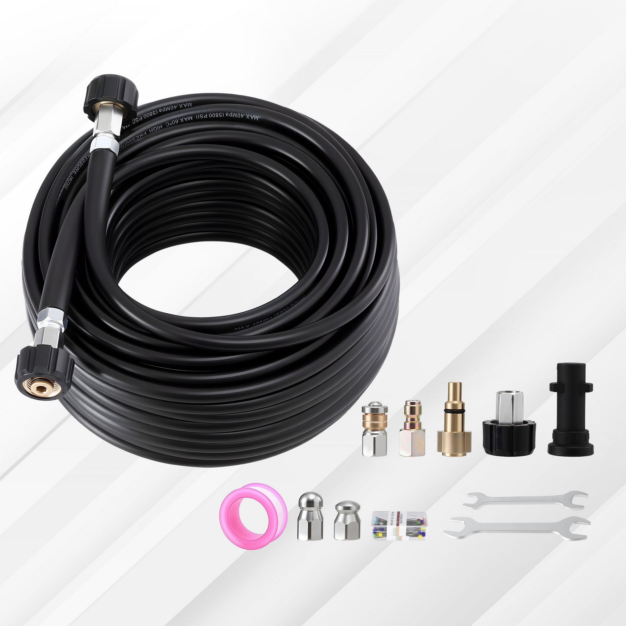 Giantz Pressure Washer Hose 30M 5800PSI Power Replacement Extension 1/4'' Quick