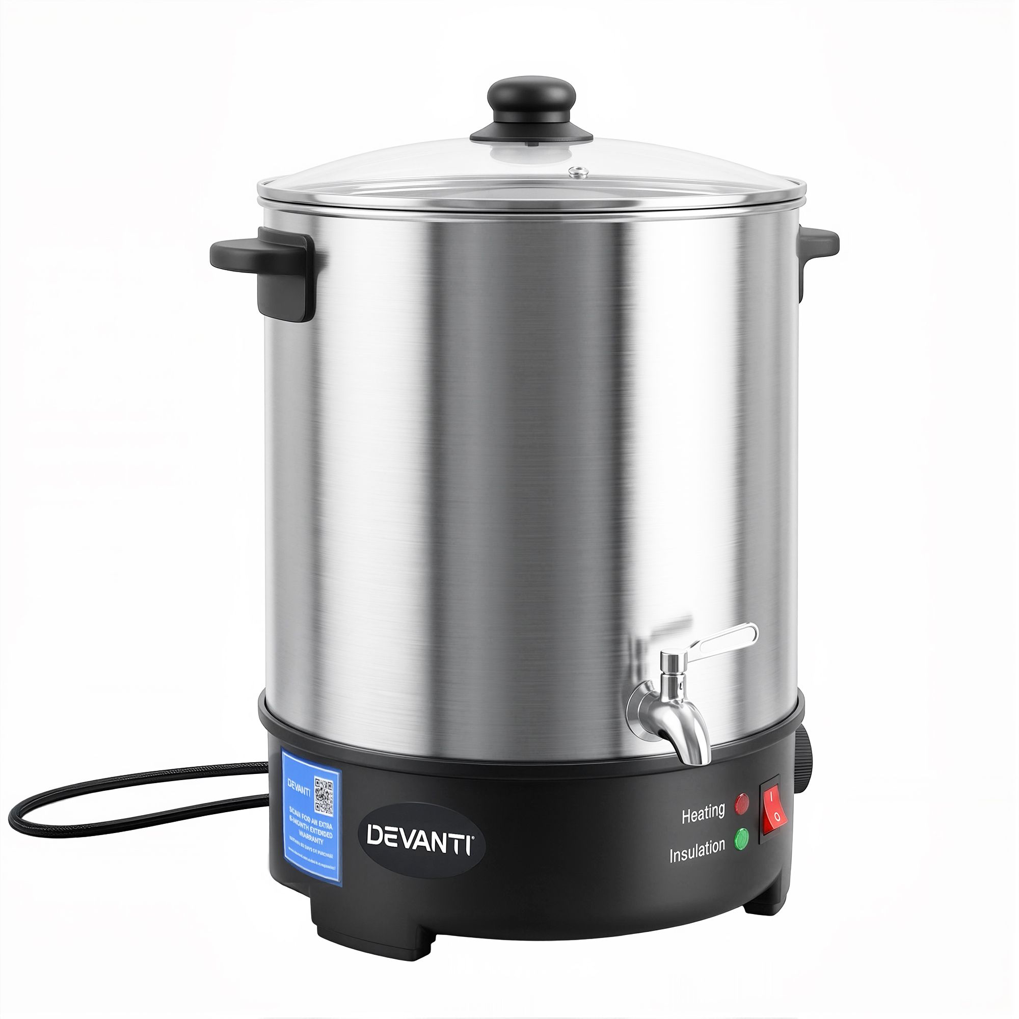 Devanti 16L Wax Melter Candle Making 1500W Melting Pot Furnace Quick Pour Spout