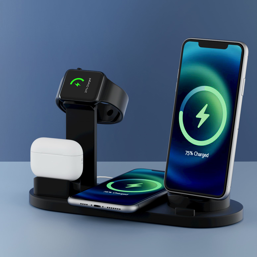 Devanti 4 in 1 Wireless Charger Multi-function Station for Phone Airpod iWatch