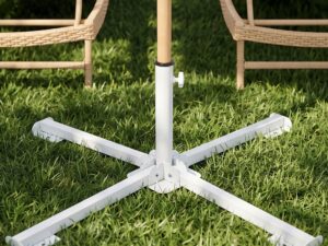 Instahut Outdoor Umbrellas Base Steel Umbrella Holder 25 to 35mm White