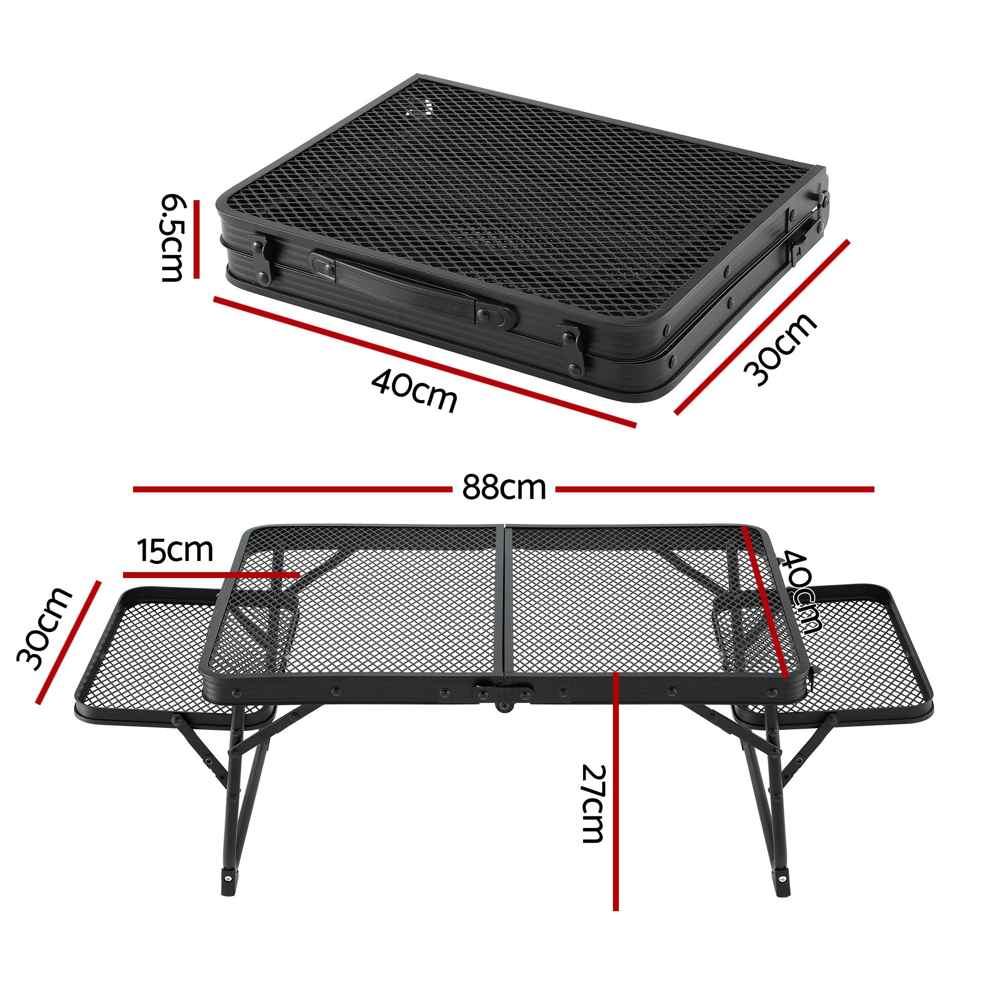 Weisshorn Camping Table Mesh Desktop Lightweight Portable Outdoor Folding Grill