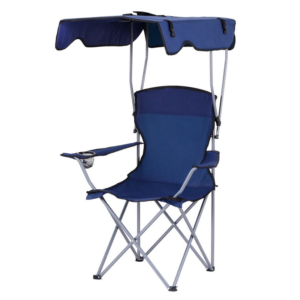 Weisshorn Camping Chair w/ Canopy Folding Outdoor Portable Seat Lightweight