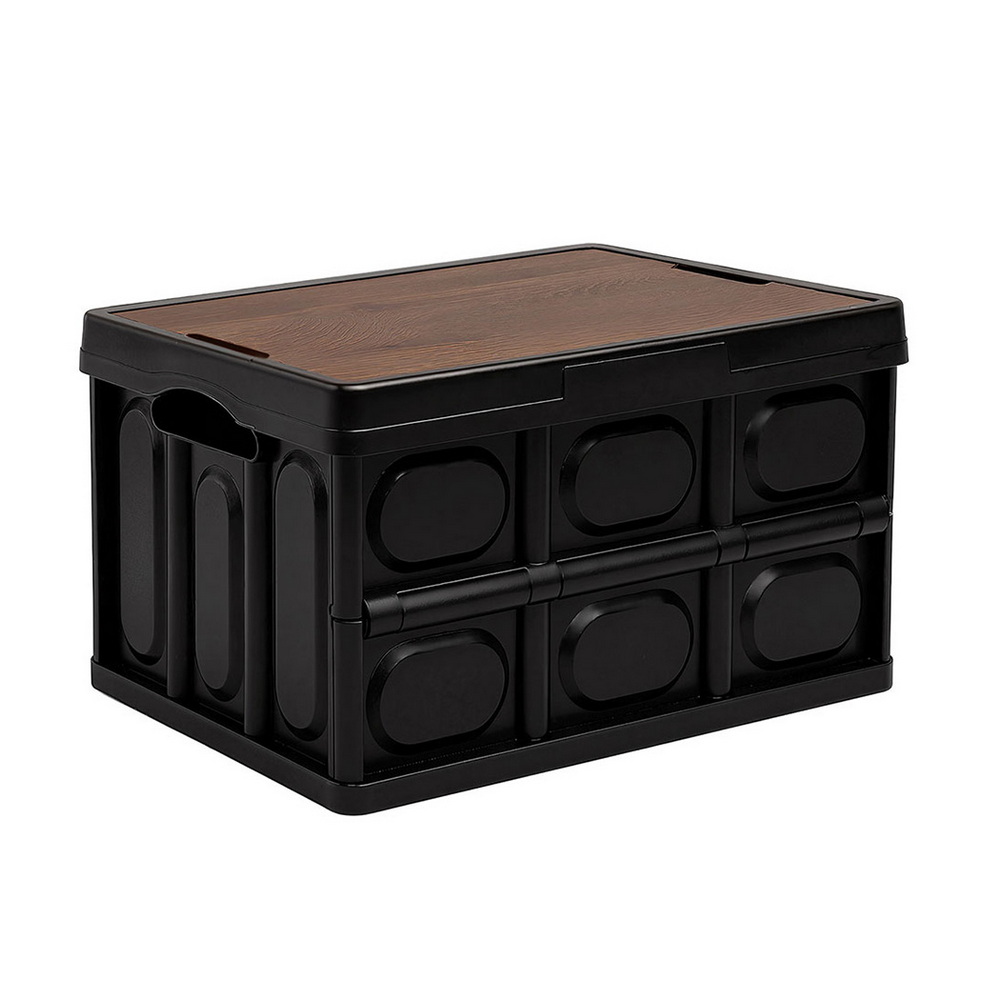 Gardeon Collapsible Outdoor Storage Box 50L Stackable Folding Camping Organizer