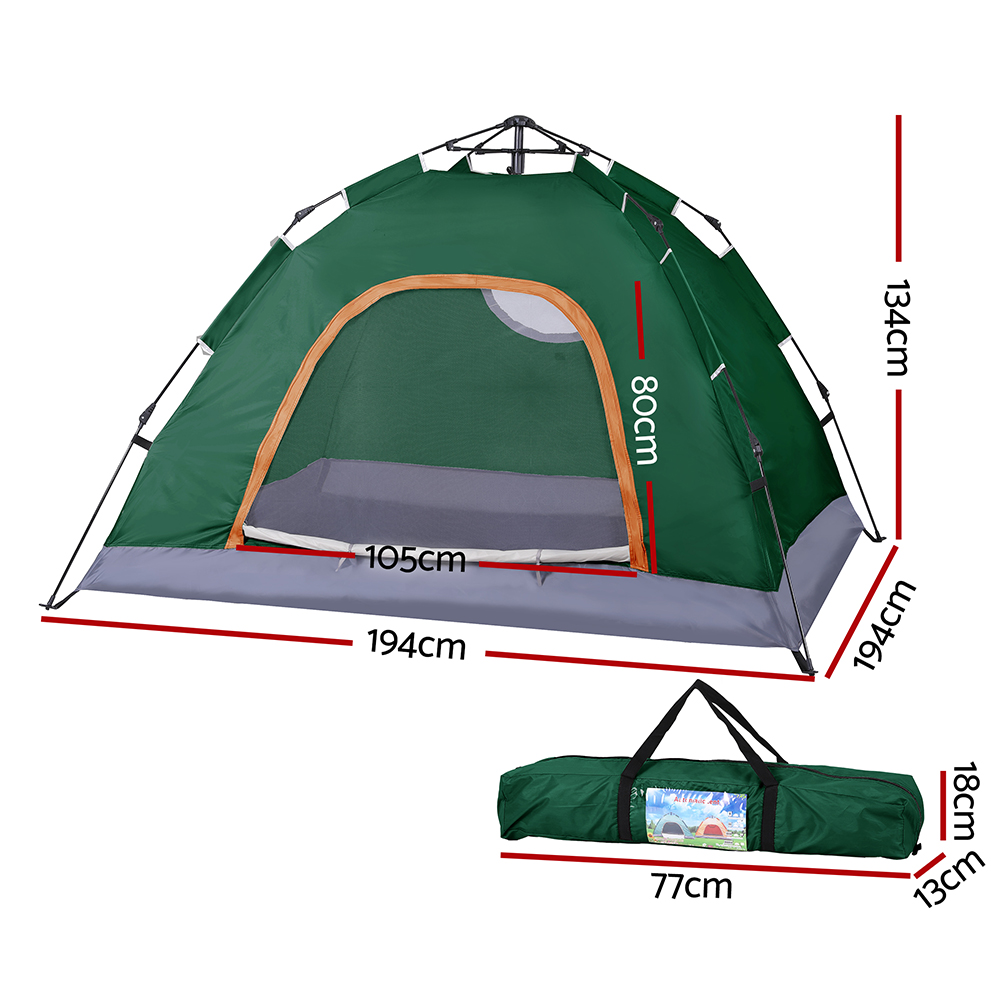 Weisshorn Camping Tent Instant Tent Pop up 2 Person Outdoor Hiking Tents Hiking