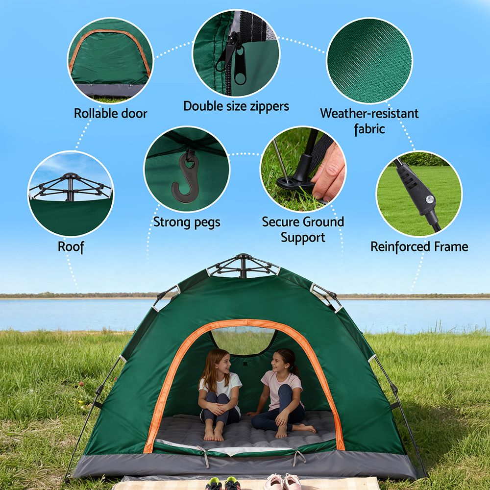 Weisshorn Camping Tent Instant Tent Pop up 2 Person Outdoor Hiking Tents Hiking