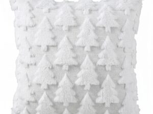 Jingle Jollys Christmas Tree Pillow Covers 2 Packs Cushion Covers Soft Faux Fur