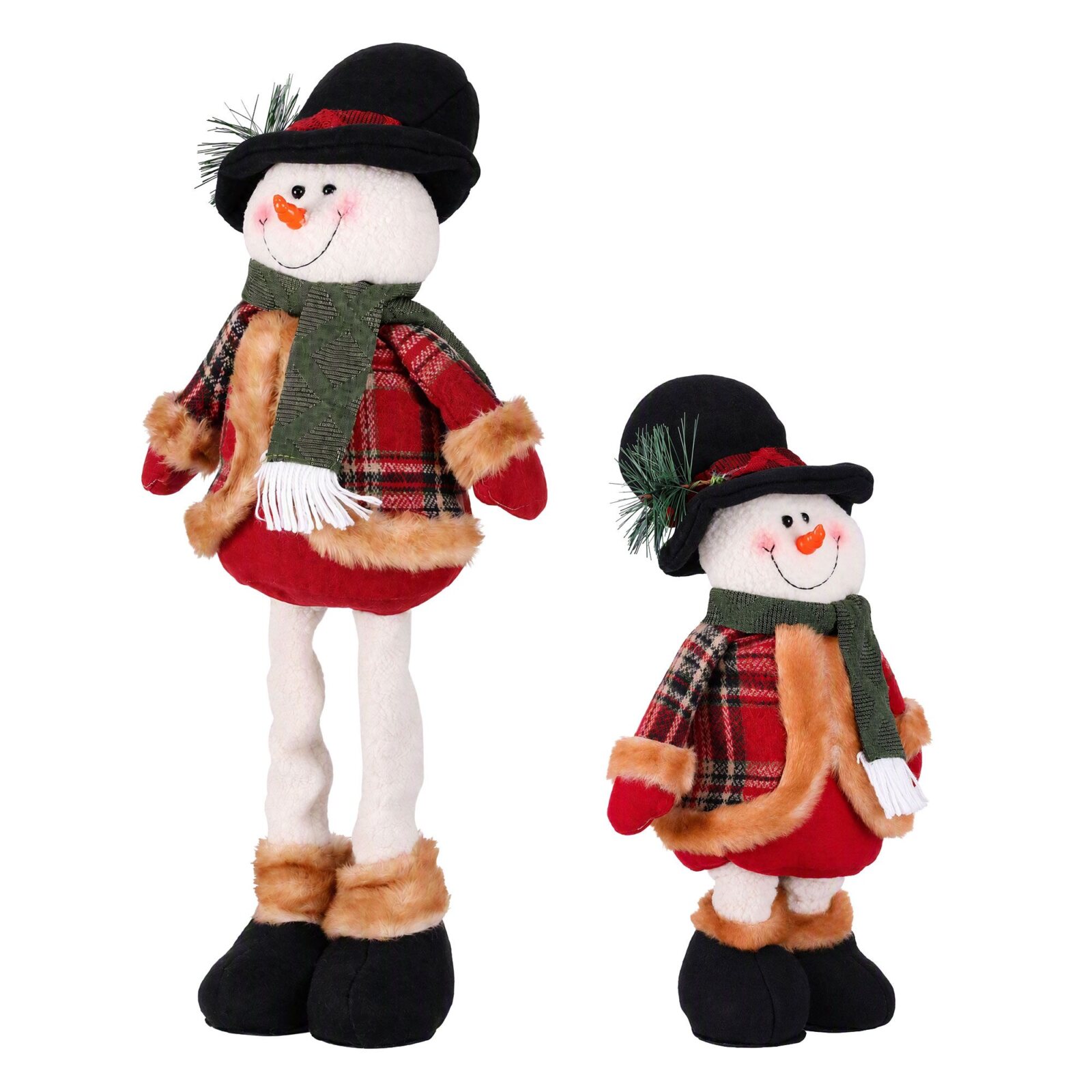Jingle Jollys Christmas Snowman Ornament 40-56cm Telescopic Tabletop Decoration