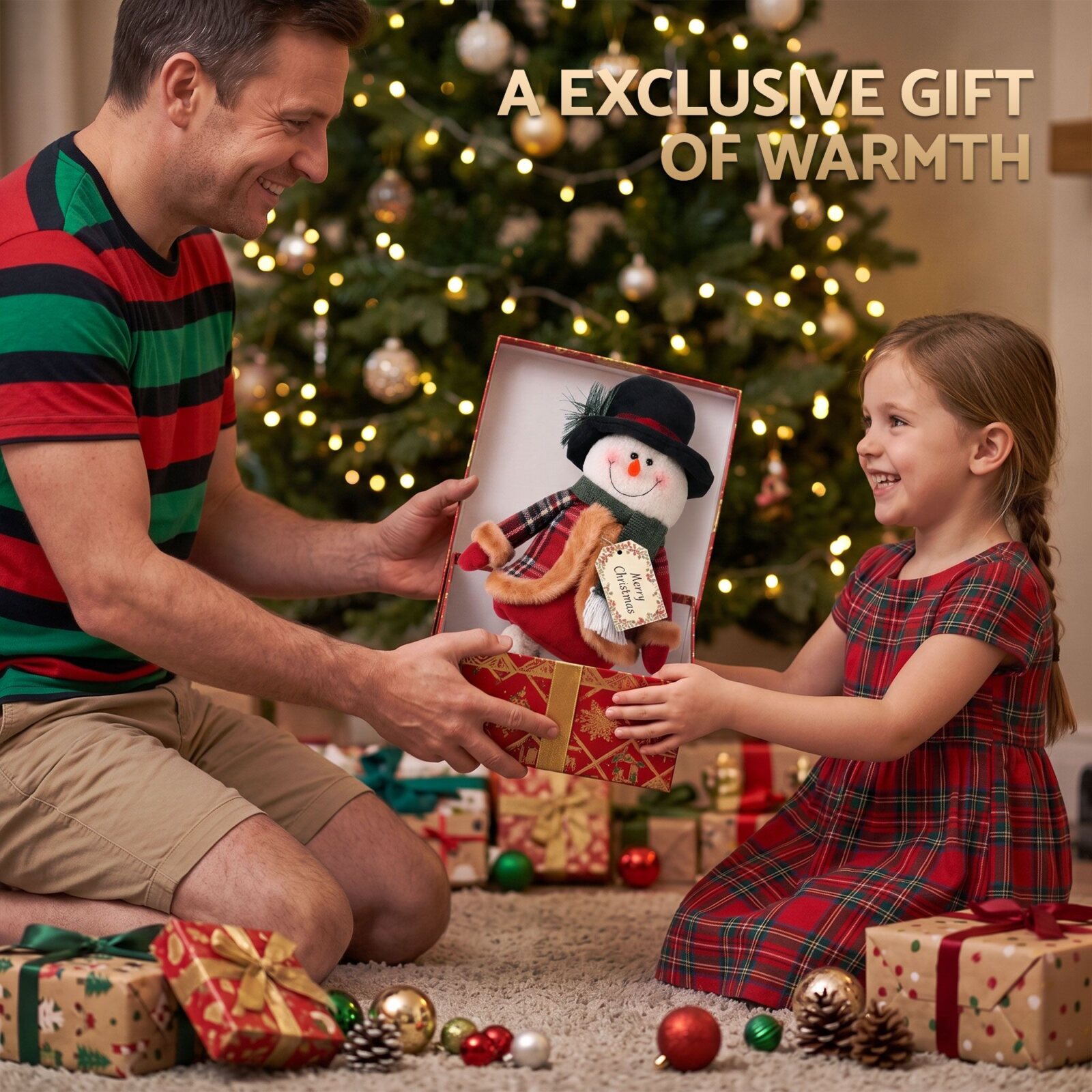 Jingle Jollys Christmas Snowman Ornament 40-56cm Telescopic Tabletop Decoration