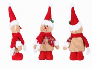 Jingle Jollys Christmas Gingerbread Man Standing Ornament Knitted Christmas