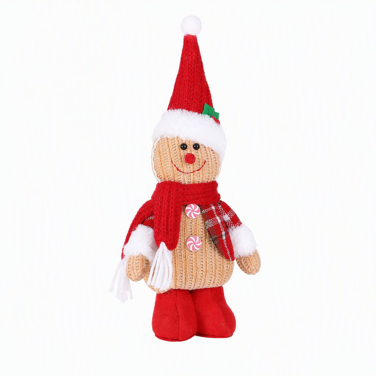 Jingle Jollys Christmas Gingerbread Man Standing Ornament Knitted Christmas