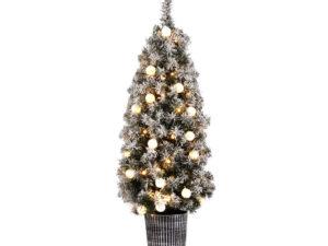 Jingle Jollys Christmas Tree 1.2M Potted Snowy Xmas Tree