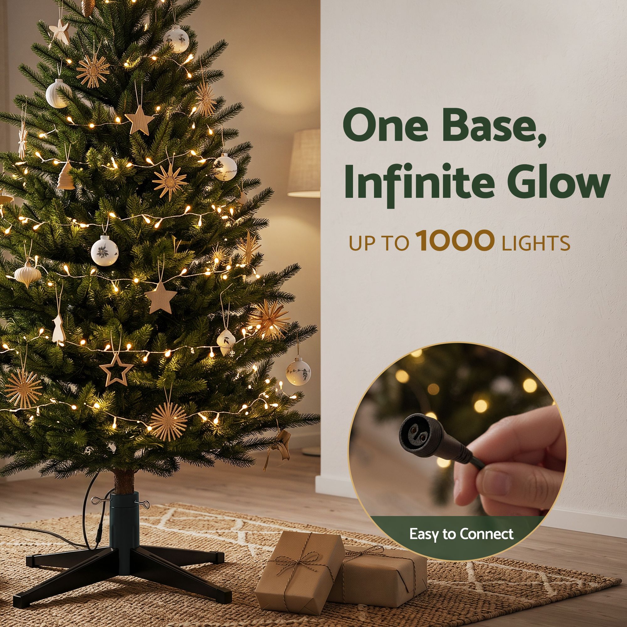 Jingle Jollys Christmas Tree Stand 360° Rotating for Xmas Tree Up to 2.7M w