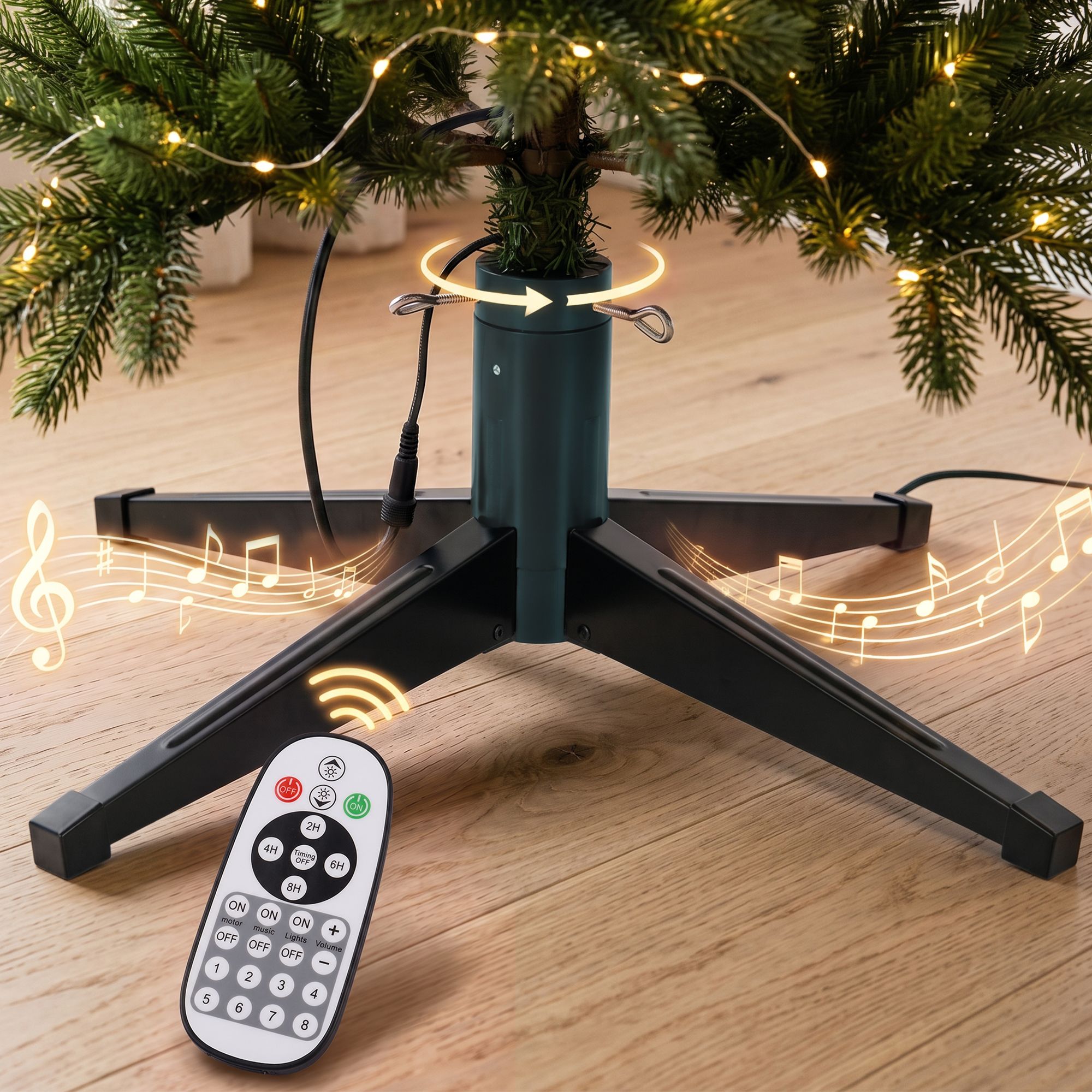 Jingle Jollys Christmas Tree Stand 360° Rotating for Xmas Tree Up to 2.7M w
