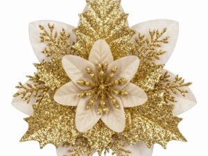 Jingle Jollys 10Pcs Christmas Tree Flower Set Garland Wreath Poinsettia