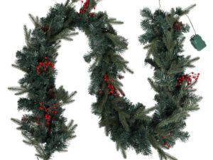 Jingle Jollys 2.4m Christmas Garland with LED Lights Decorations Xmas Party