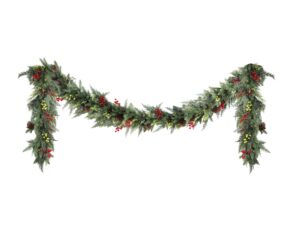 Jingle Jollys 3M Christmas Garland Pre-lit LED with Pine Cones Xmas Decor Green