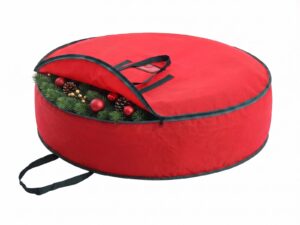 Jingle Jollys Christmas Garland Wreath Storage Bag Baubles Ornaments Container