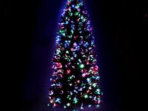 Jingle Jollys 2.4m Christmas Tree Optic Fibre LED Xmas tree Multi Colour