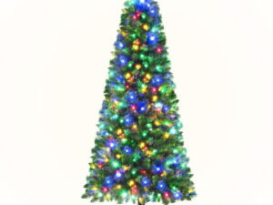Jingle Jollys 1.8M Pre-lit Christmas Tree 8 Mode Multi Colour 200 LED Light Xmas