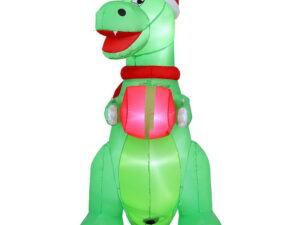 Jingle Jollys Christmas Inflatable Dinosaur 1.8M Height LED Decorations