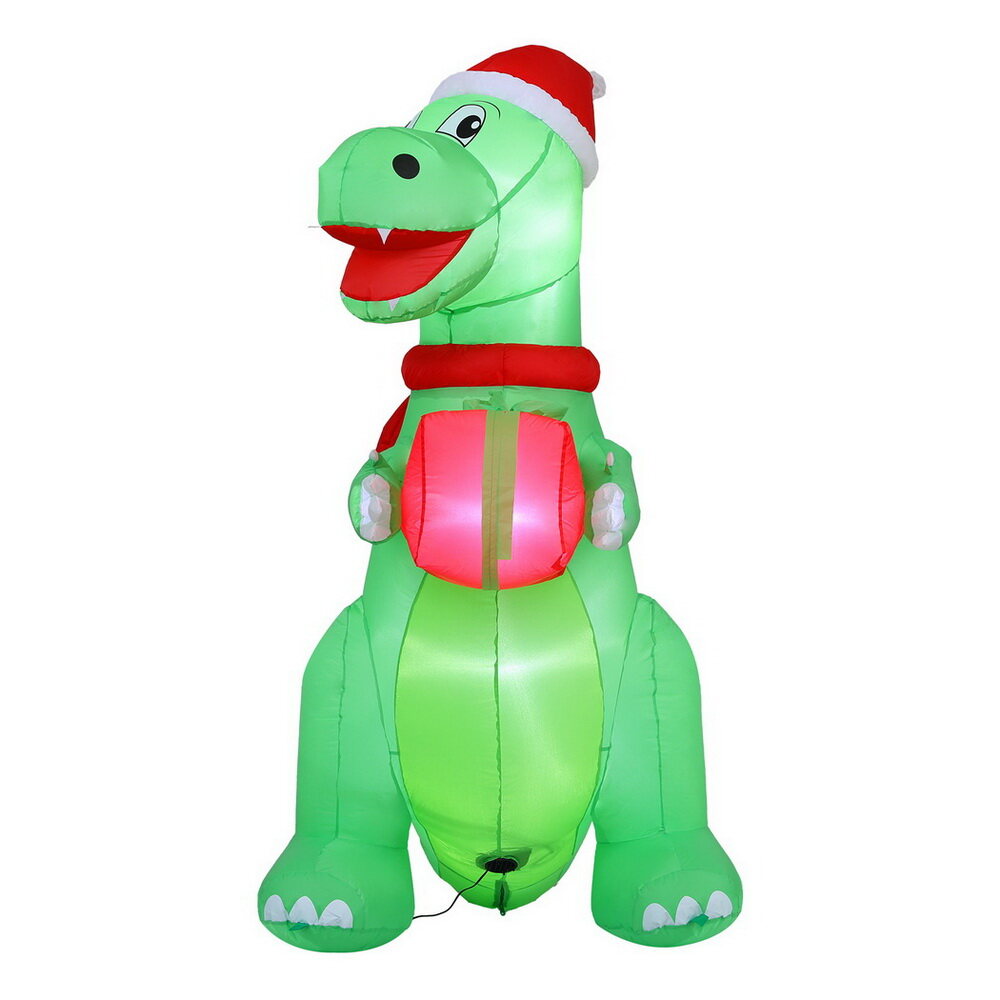 Jingle Jollys Christmas Inflatable Dinosaur 1.8M Height LED Decorations