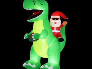 Jingle Jollys Christmas Inflatable Dinosaur 2.5M Illuminated Decorations