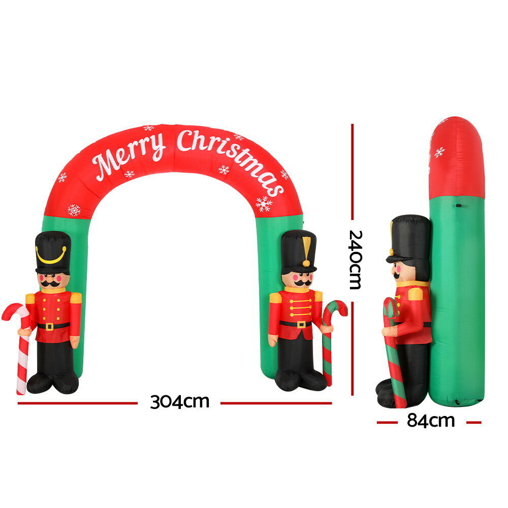 Jingle Jollys Christmas Inflatable Archwary Nutcracker 3M Illuminated