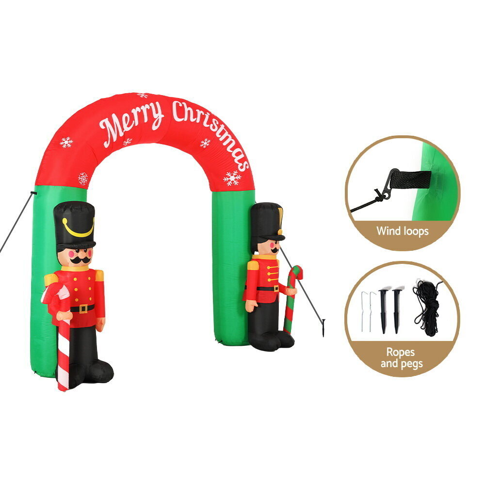 Jingle Jollys Christmas Inflatable Archwary Nutcracker 3M Illuminated