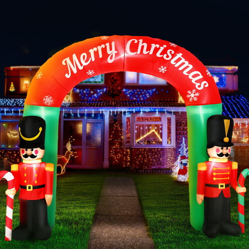 Jingle Jollys Christmas Inflatable Archwary Nutcracker 3M Illuminated