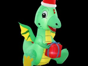 Jingle Jollys Christmas Inflatable Dragon 1.8M Height LED Outdoor Decorations