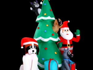 Jingle Jollys Christmas Inflatable Santa Tree 3M Illuminated Decorations