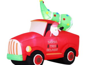 Jingle Jollys Christmas Inflatable Santa Truck 1.6M Height LED Decorations