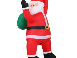 Jingle Jollys Christmas Inflatable Santa Climbing LED Illuminated Decorations