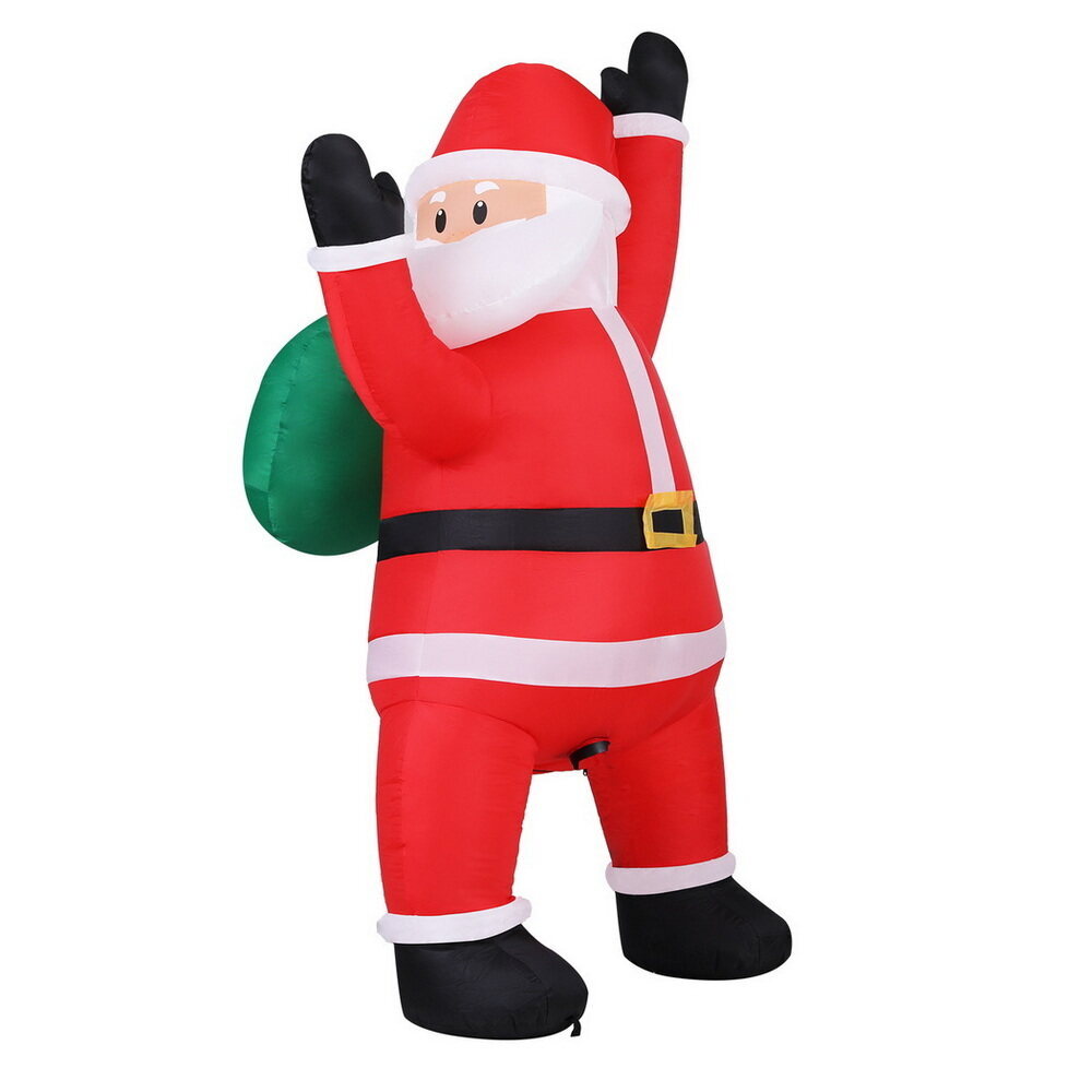 Jingle Jollys Christmas Inflatable Santa Climbing LED Illuminated Decorations