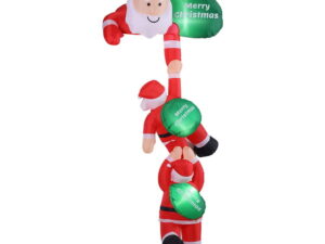 Jingle Jollys Christmas Inflatable Climbing Santa 2.5M Height LED Decorations