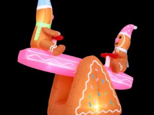 Jingle Jollys Christmas Inflatable Seesaw 1.8M Height LED Outdoor Decorations