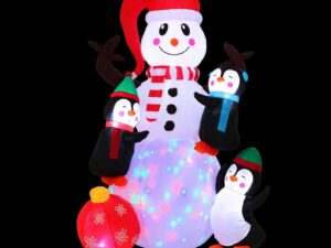Jingle Jollys Christmas Inflatable Snowman 1.8M Height LED Outdoor Decorations