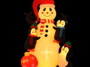 Jingle Jollys Christmas Inflatable Snowman 1.8M Height LED Outdoor Decorations