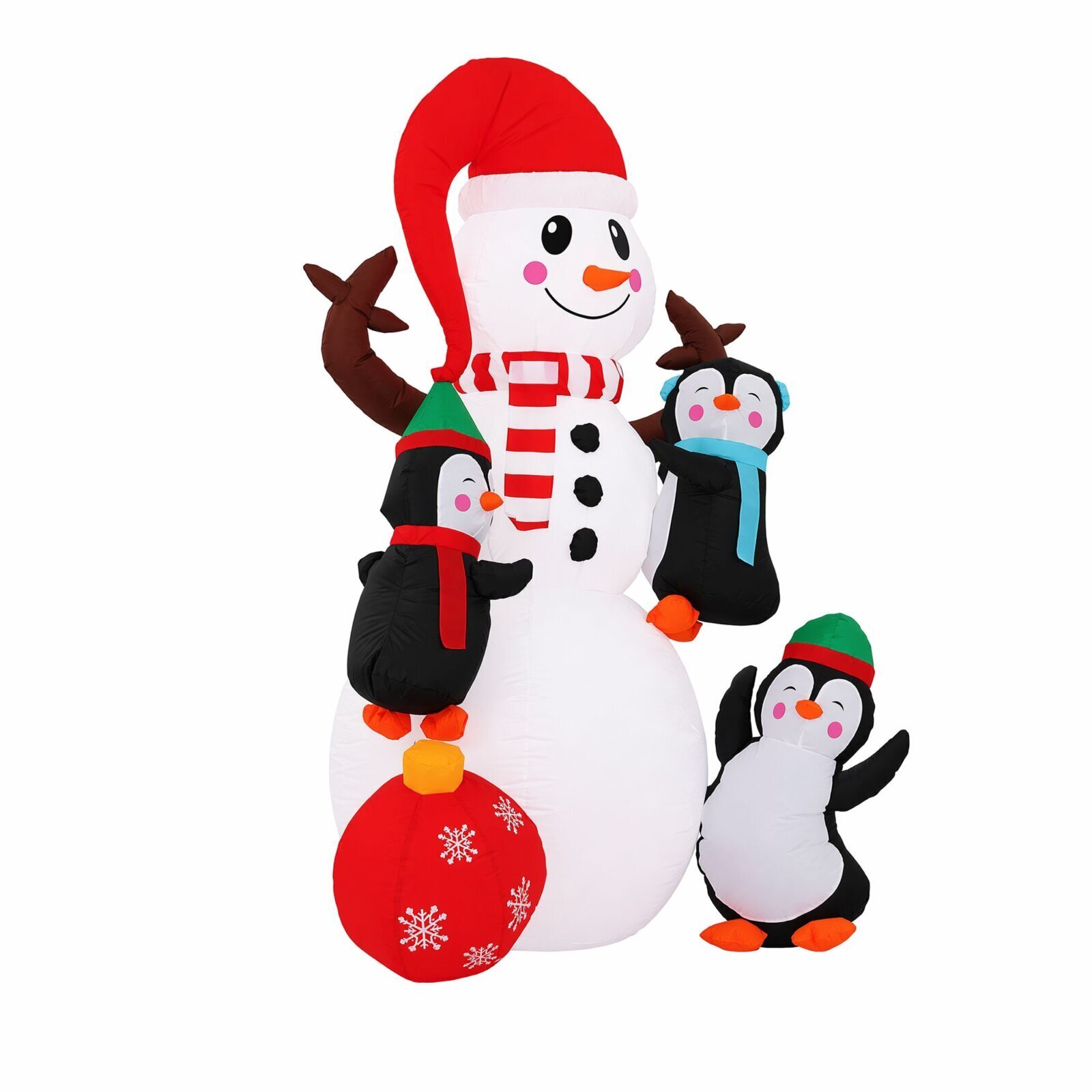 Jingle Jollys Christmas Inflatable Snowman 1.8M Height LED Outdoor Decorations
