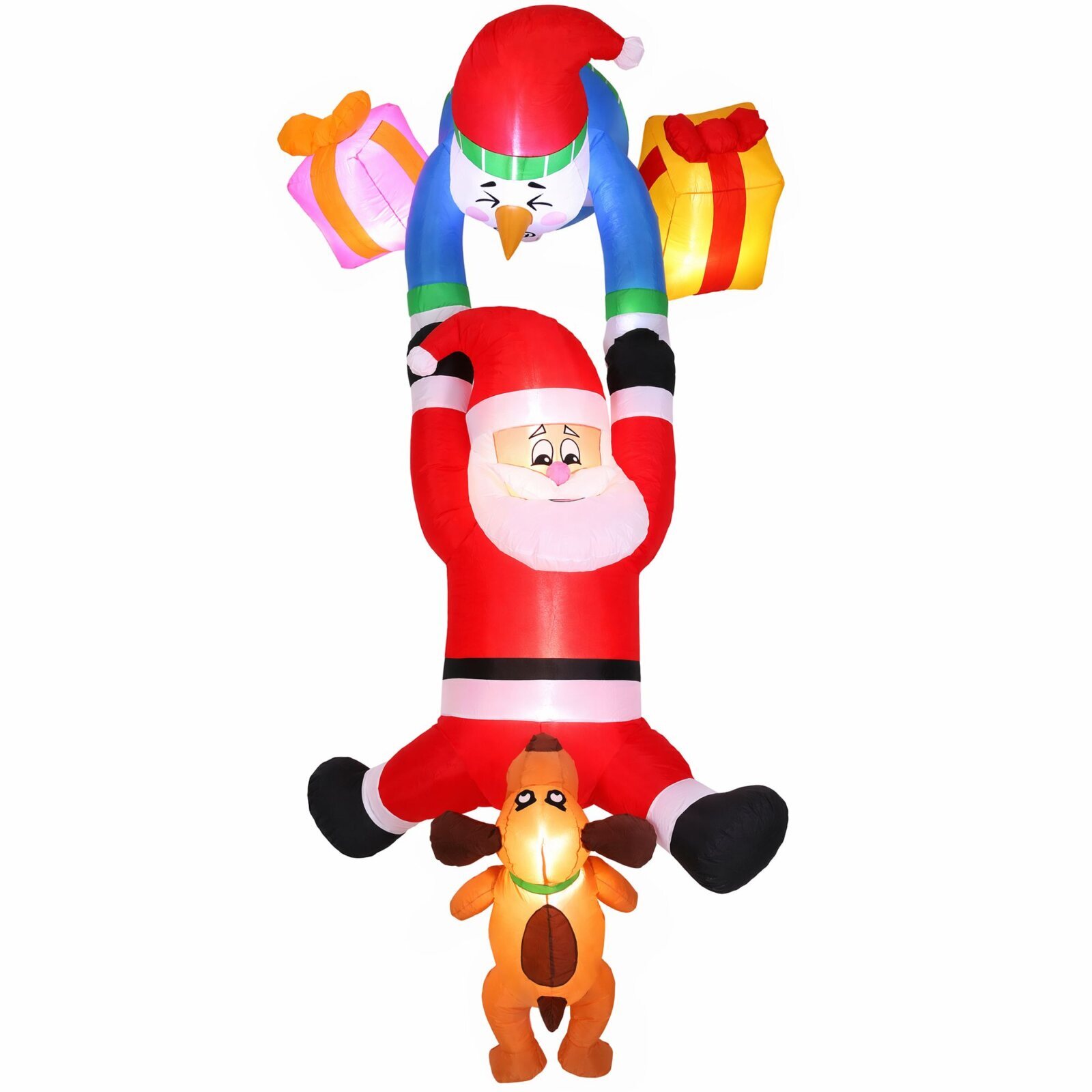 Jingle Jollys Christmas Inflatable Climbing Santa 3.5M Height LED Decorations