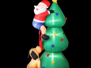 Jingle Jollys Christmas Inflatable Santa Tree 1.8M Illuminated Decorations